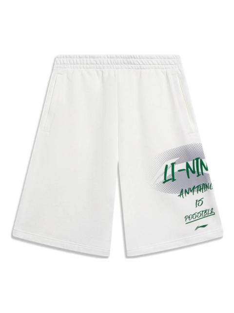 Li-Ning Li-Ning Anything Is Possible Graphic Loose Fit Shorts 'White' AKST591-1