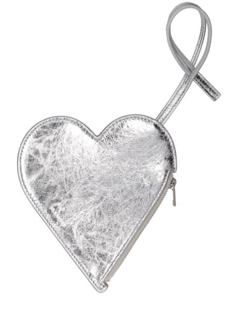 Jil Sander Heart-shaped leather pouch