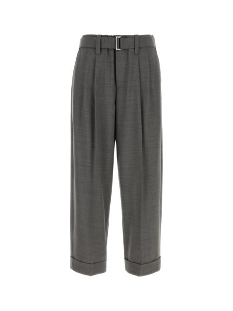 Brunello Cucinelli Grey stretch wool blend pant