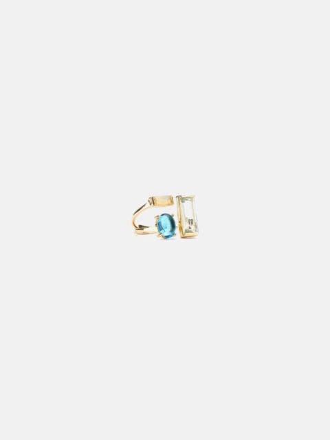 ALIITA Oval Double-Baguette Ring