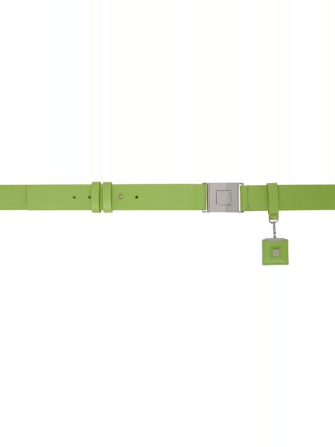 Wooyoungmi Green Leather Button Belt