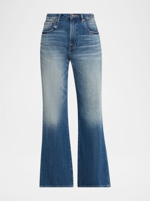 R13 Joan Cropped Flare Jeans