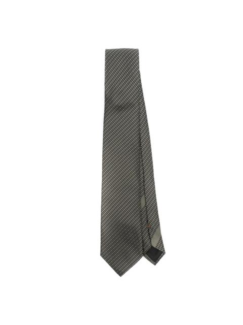 geometric-jacquard tie