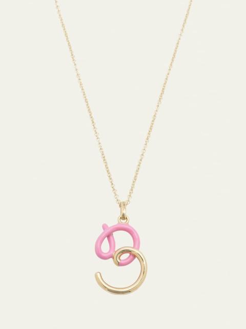 BEA BONGIASCA Enamel Letter Necklace