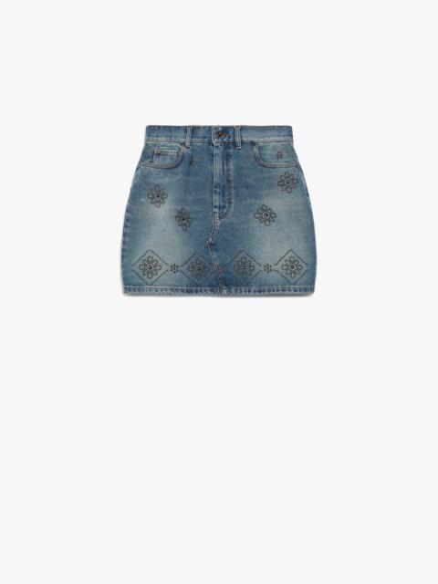 WEEKEND Max Mara APICE Studded denim mini skirt