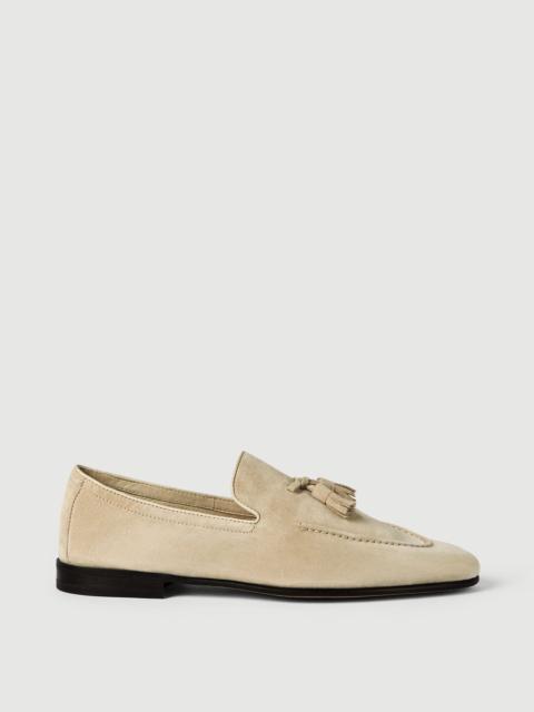 Brunello Cucinelli Suede soft loafers with tassels