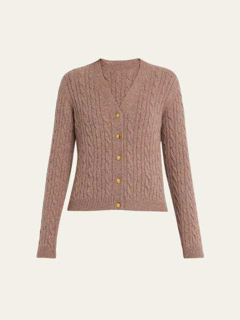Loro Piana Baby Cashmere Cable Knit Cardigan