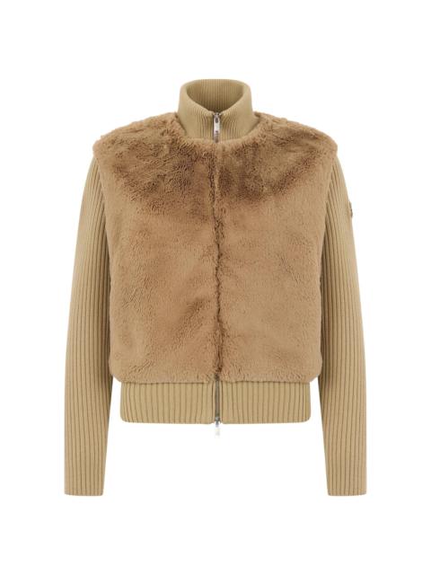 MOOSE KNUCKLES Women's Dua Bunny Wool-Cashmere Zip Cardigan - Champagne