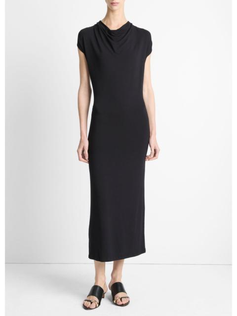 Vince Jersey Draped Cowl-Neck Dress