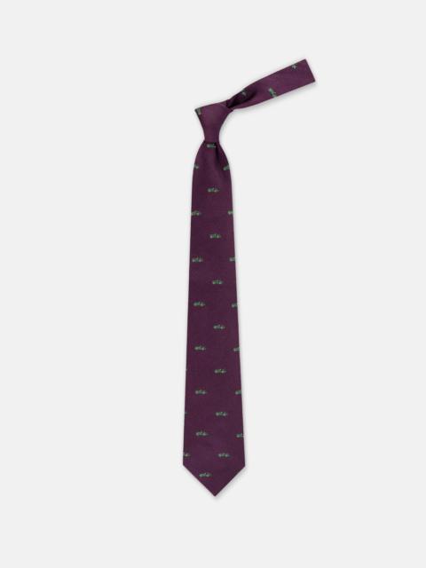 J. PRESS MADE-IN-UK PURPLE CAR CLUB TIE