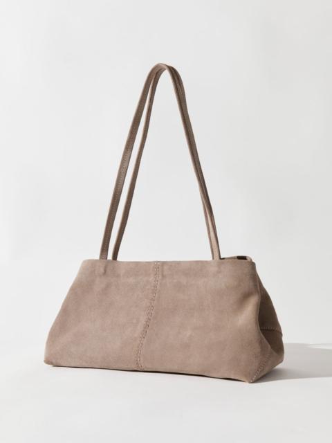ST. AGNI Suede Origami Tote - Almond