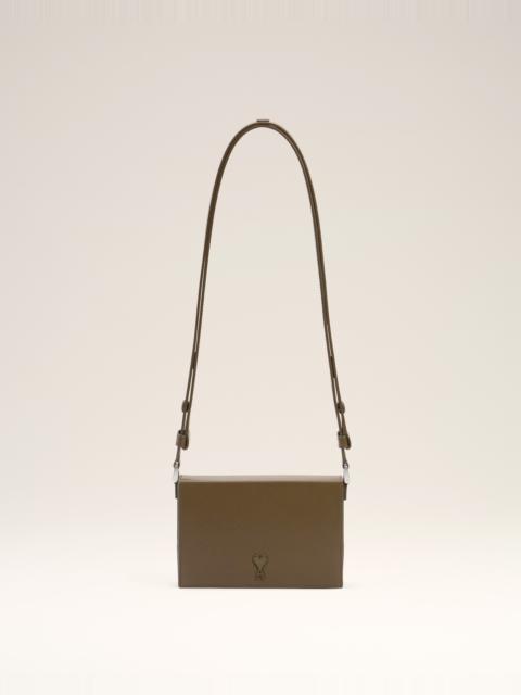 AMI Paris GREEN SMOOTH LEATHER AMI DE COEUR LUNCH BOX BAG