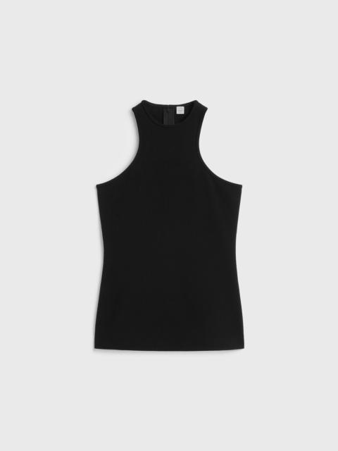 TOTEME Deep curve stretch wool tank black