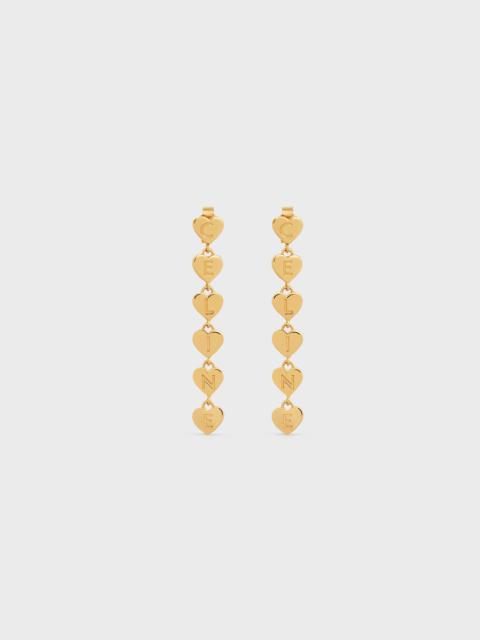 CELINE Cœur Celine Earrings in Brass with Gold Finish