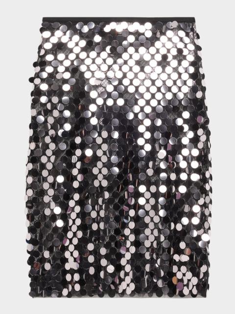 ZANKOV Yumi Sequined Mesh Skirt