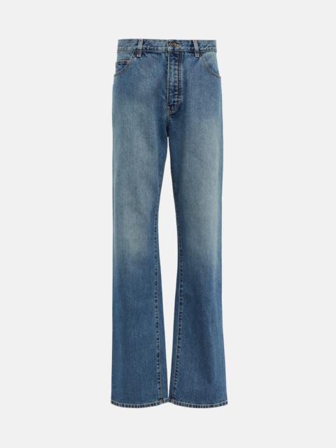 Alaïa Lover low-rise straight jeans