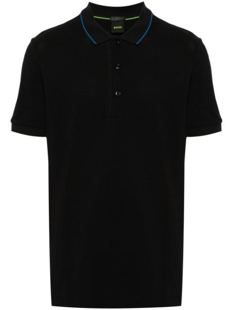 BOSS logo-embroidered polo shirt