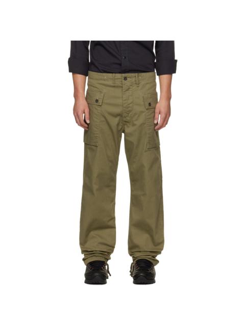 RRL by Ralph Lauren Khaki Herringbone Field Cargo Pants