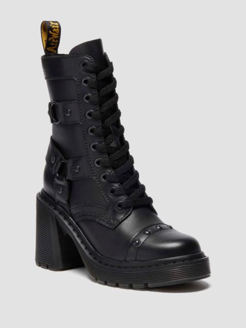 Dr. Martens CHESNEY HARNESS SENDAL LEATHER HEELED BOOTS