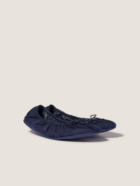 Miu Miu Foldable technical fabric ballerinas
