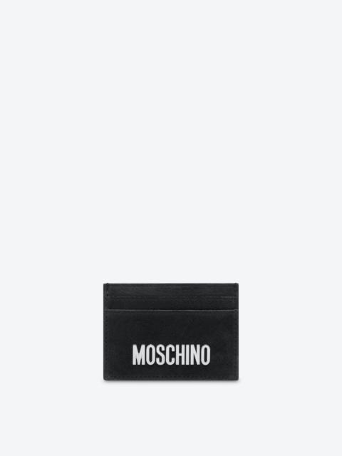 Moschino WASHED NAPPA LEATHER CARD HOLDER