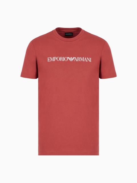 EMPORIO ARMANI PIMA-JERSEY T-SHIRT WITH LOGO PRINT