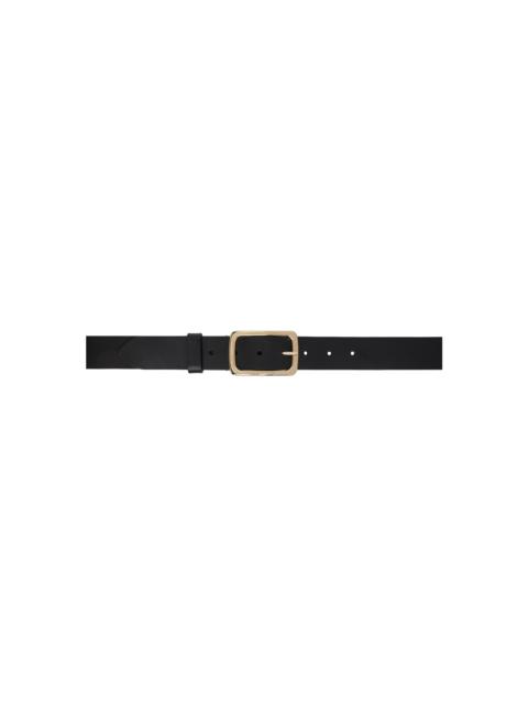 Black Wide Leather Belt