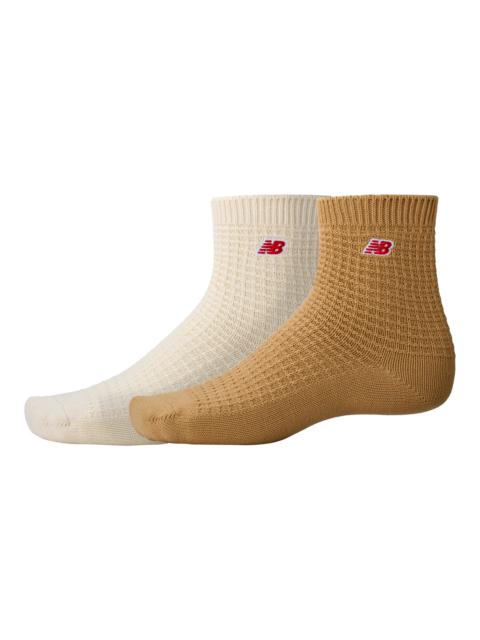 New Balance Waffle Knit Ankle Socks 2 Pack
