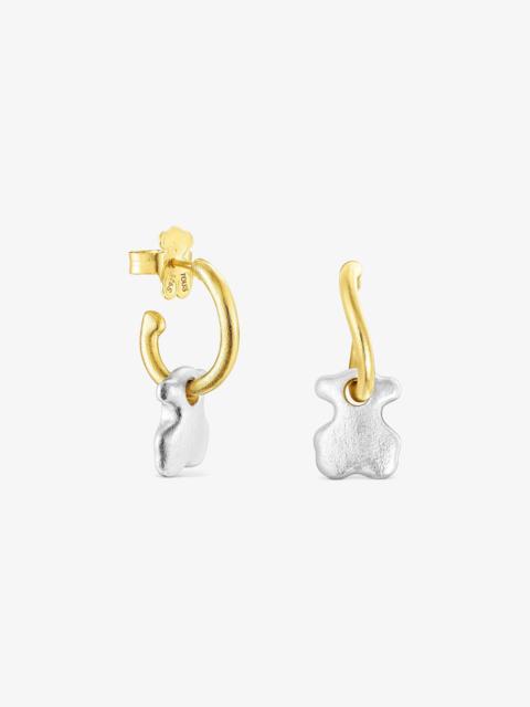 TOUS Two-tone Luah bear Earrings