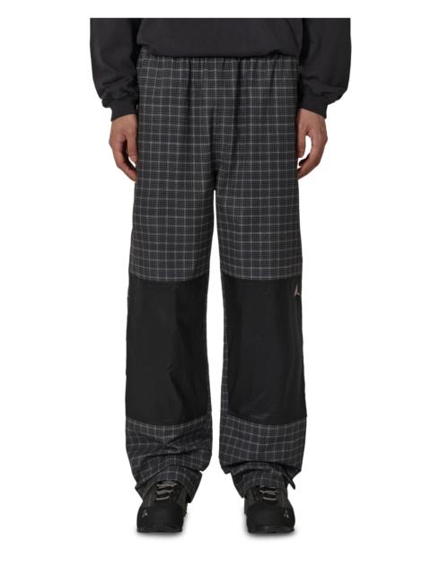 ROA Aair Floweave Printed Check Elasticated Waistband Pants