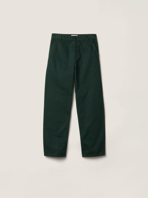 Miu Miu Garment-dyed gabardine pants