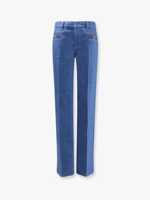 GUCCI Gucci Women Cotton Jeans With Iconic Frontal Horsebits