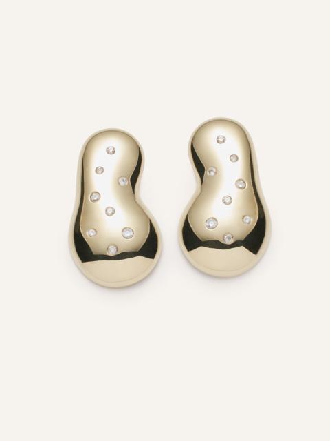 MAGDA BUTRYM Hourglass earrings in gold with crystals