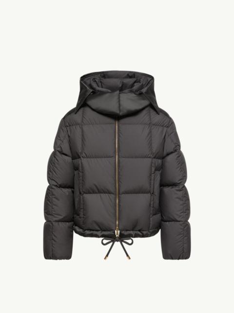Moncler Legerete Square-Quilted Hooded Short Down Jacket