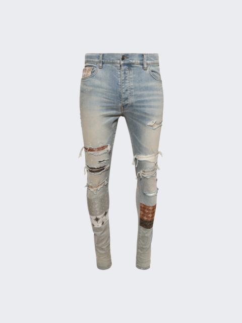 AMIRI Quad Artpatch Skinny Jean Antique Indigo