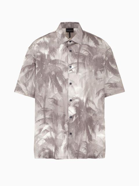 ASV Lyocell-blend oversized, short-sleeved shirt with all-over print