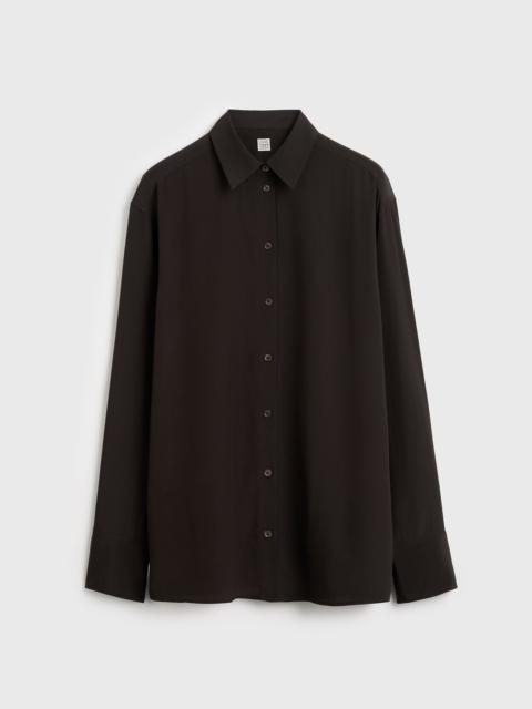 TOTEME Silk crepe shirt brown