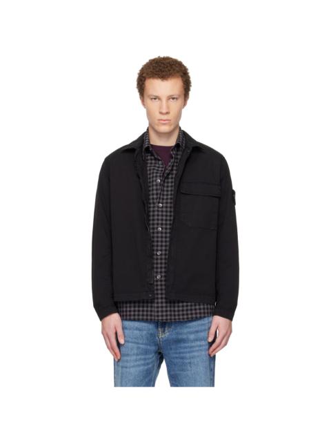 Stone Island Black 1200013 Stretch Organic Cotton Twill Shirt