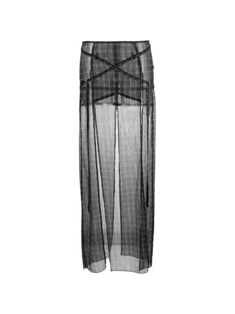KNWLS D-ring strap maxi skirt