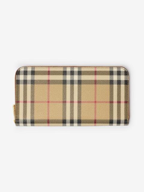 Burberry Check Zip Wallet