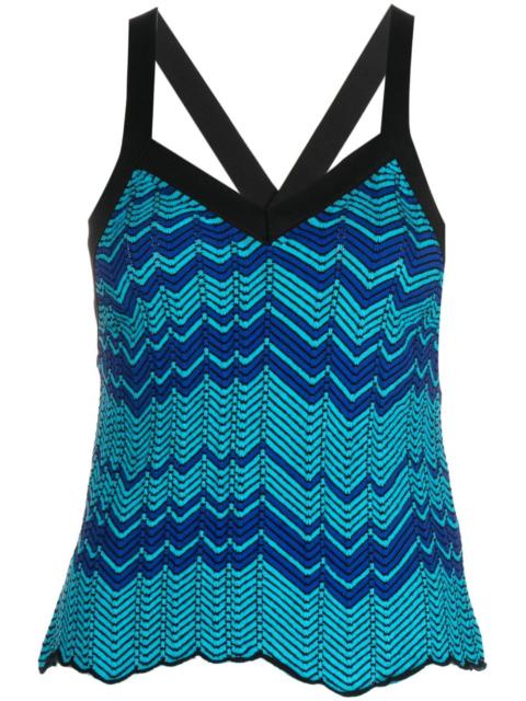 WALES BONNER fully-pleated knitted top