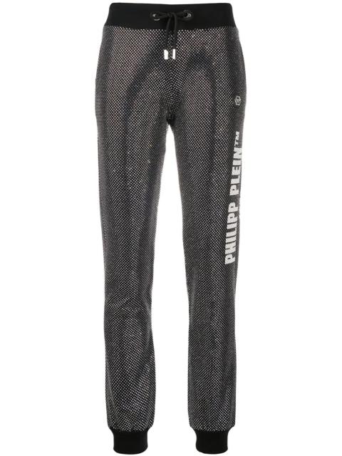 PHILIPP PLEIN glitter-effect slim-fit trousers