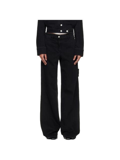 courrèges Black Hammer Denim Baggy Jeans