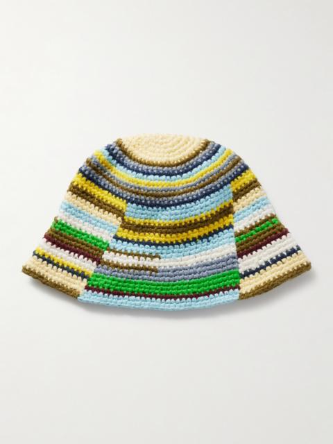 The Elder Statesman Crocheted Organic Cotton Bucket Hat