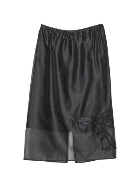 CECILIE BAHNSEN CBBria bow-embroidered midi skirt