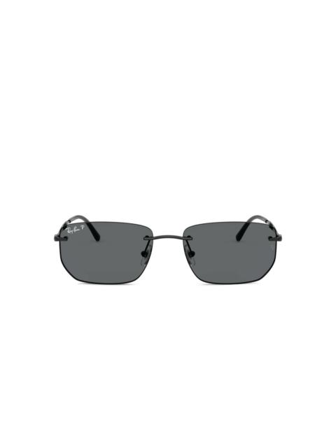Ray-Ban rimless rectangle-frame sunglasses