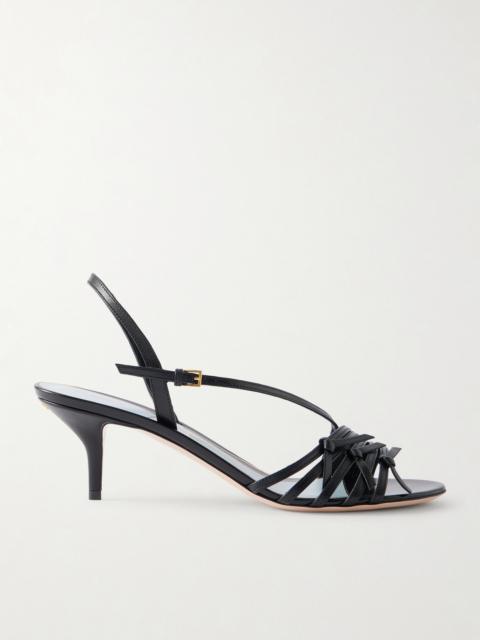 Valentino Vg Nodine 55 Bow-detailed Leather Slingback Sandals
