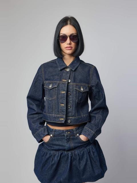 GANNI Rinse Denim Cropped Jacket