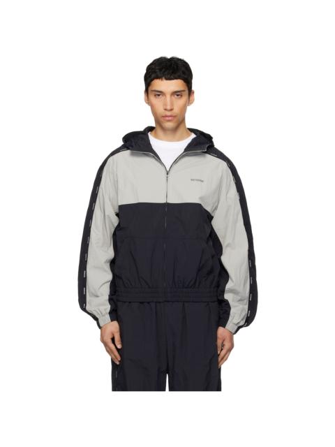 We11done Black & Gray Logo Tape Track Jacket