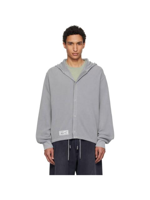 Wooyoungmi Gray Dyed Open Hoodie